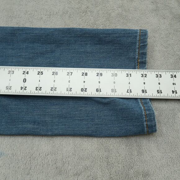 Levi's 514 Jeans Mens Size 31x32 Blue Classic Straight Stretch Denim Med Stone - Picture 4 of 16